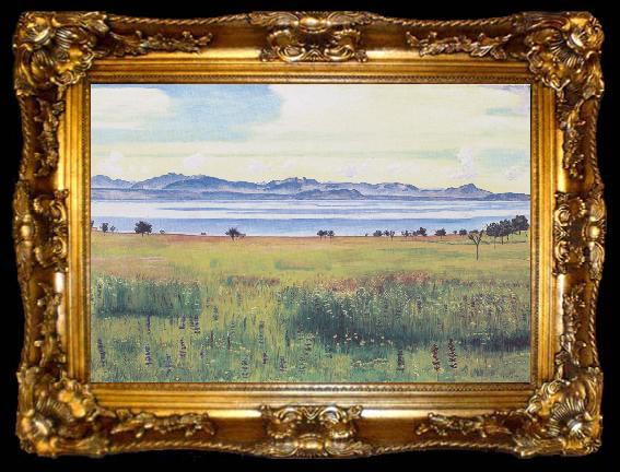 framed  Ferdinand Hodler Lake Geneva from St Prex (nn02), ta009-2